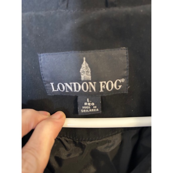 London Fog Mens Full Zip Jacket Charcoal Gray Lightweight Coat Large Regular - Picture 2 of 4